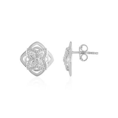 Boucles d'oreilles en argent et Diamant I2 (I)