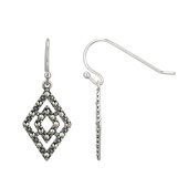 Boucles d'oreilles en argent et Marcassite