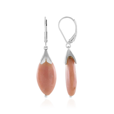 Boucles d'oreilles en argent et Opale rose