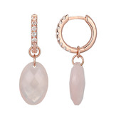 Boucles d'oreilles en argent et Quartz rose