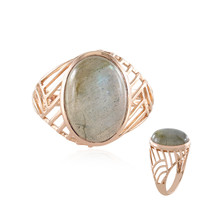 Bague en argent et Labradorite verte de Maniry (KM by Juwelo)