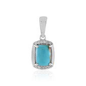 Pendentif en argent et Turquoise bleue de Mohavie