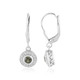 Boucles d'oreilles en argent et Zircon de Ceylan vert