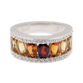 Bague en argent et Citrine