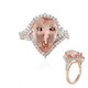 Bague en or et Morganite AAA de Madagascar (D'vyere)