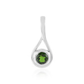 Pendentif en argent et Diopside de Russie