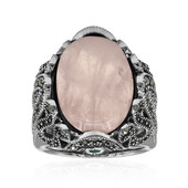 Bague en argent et Quartz rose (Annette classic)