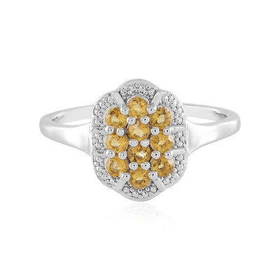 Bague en argent et Citrine