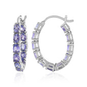 Boucles d'oreilles en argent et Tanzanite