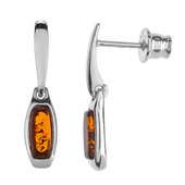 Boucles d'oreilles en argent et Ambre baltique (dagen)