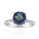 Bague en argent et Quartz mystique bleu