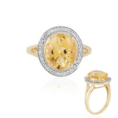 Bague en argent et Citrine