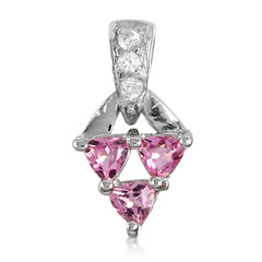 Pendentif en argent et Tourmaline cuprifère rose