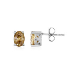 Boucles d'oreilles en argent et Zircon jaune canari