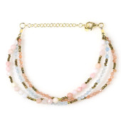 Bracelet en argent et Opale rose (Riya)