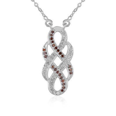 Collier en argent et Diamant chocolat I3