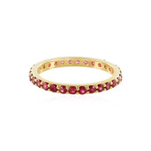 Bague en argent et Spinelle rouge noble