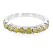 Bague en argent et Diamant jaune