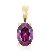 Pendentif en or et Grenat magenta