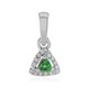 Pendentif en argent et Tsavorite de Tanzanie