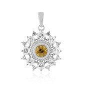 Pendentif en argent et Zircon jaune