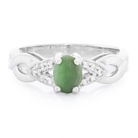 Bague en argent et Chrysoprase impériale