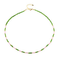 Collier en argent et Diopside de Russie