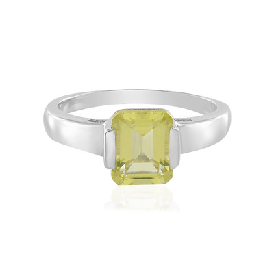 Bague en argent et Quartz citron