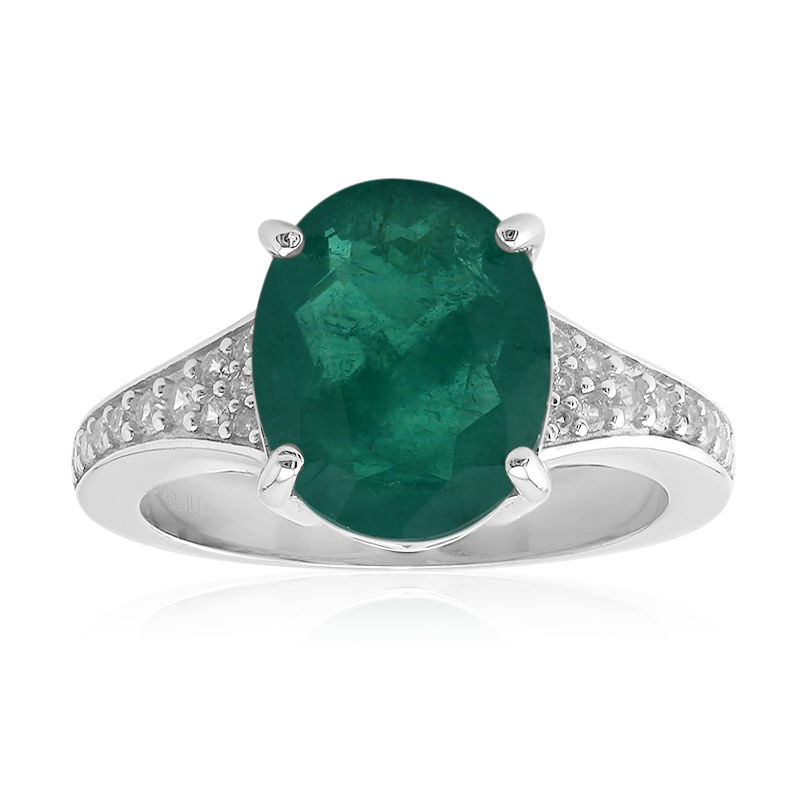 Bague en argent et Quartz vert for t 2440RZ Juwelo Bijouterie