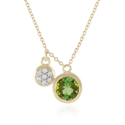 Collier en or et Tourmaline verte