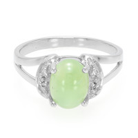 Bague en argent et Chrysoprase impériale