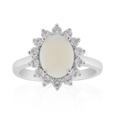 Bague en argent et Opale blanche