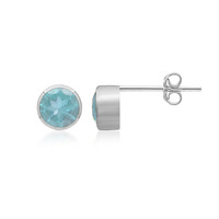 Boucles d'oreilles en argent et Topaze bleu ciel