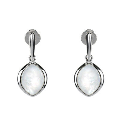 Boucles d'oreilles en argent et Nacre (dagen)