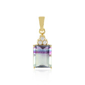 Pendentif en argent et Fluorite multicolore