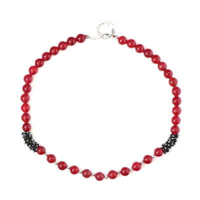 Collier en argent et Quartz rouge