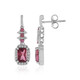 Boucles d'oreilles en argent et Tourmaline rose du Nigéria