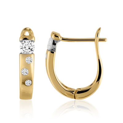 Boucles d'oreilles en or et Diamant IF (D) (Annette)