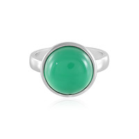 Bague en argent et Onyx vert