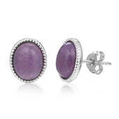 Boucles d'oreilles en argent et Lépidolite