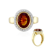 Bague en argent et Citrine Madère