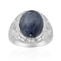 Bague pour homme en argent et Kyanite du Népal