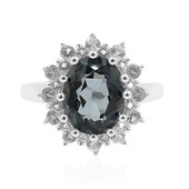 Bague en argent et Topaze mystique noire