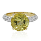 Bague en argent et Citrine jaune citron