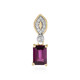 Pendentif en or et Grenat magenta