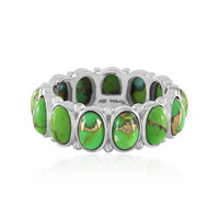 Bague en argent et Turquoise verte de Kingman