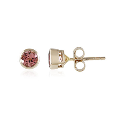 Boucles d'oreilles en or et Tourmaline rose du Nigéria (Adela Gold)