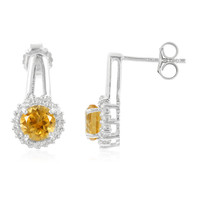 Boucles d'oreilles en argent et Citrine