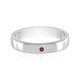 Bague en argent et Spinelle rouge noble