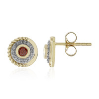 Boucles d'oreilles en or et Diamant rouge I3